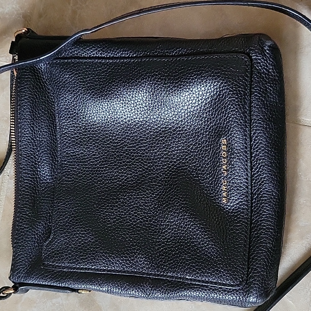 Marc Jacobs Black Pebbled Leather Crossbody Bag Gold Hardware - Picture 3 of 12